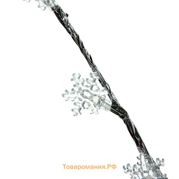 Светодиодный куст «Снежинки» 1.5 м, 84 LED, мигание, 220 В, свечение мульти (RG/RB)