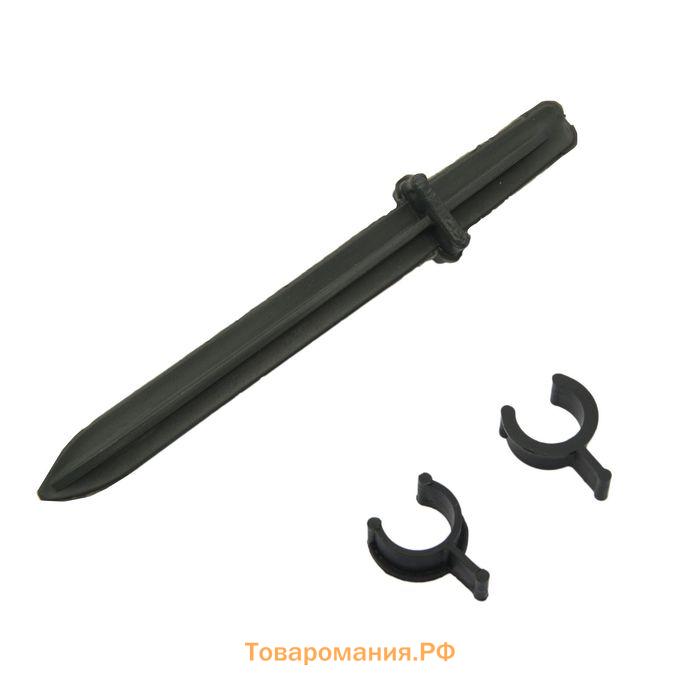 Парник прошитый, длина 8 м, 9 дуг из пластика, дуга L=2 м, d=20 мм, спанбонд 35 г/м², «Ленивый», с колышками и зажимами