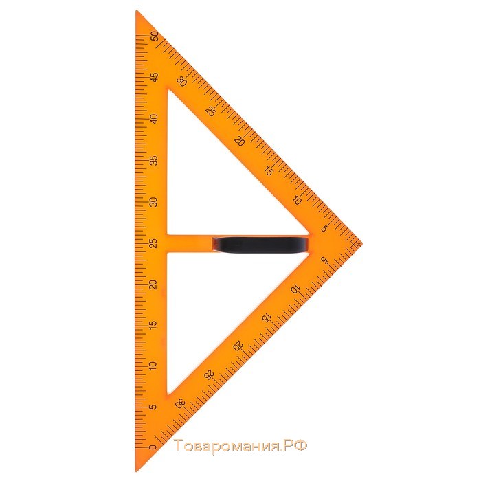 Треугольник для школьной доски, с держателем, прямоугольный, 45°