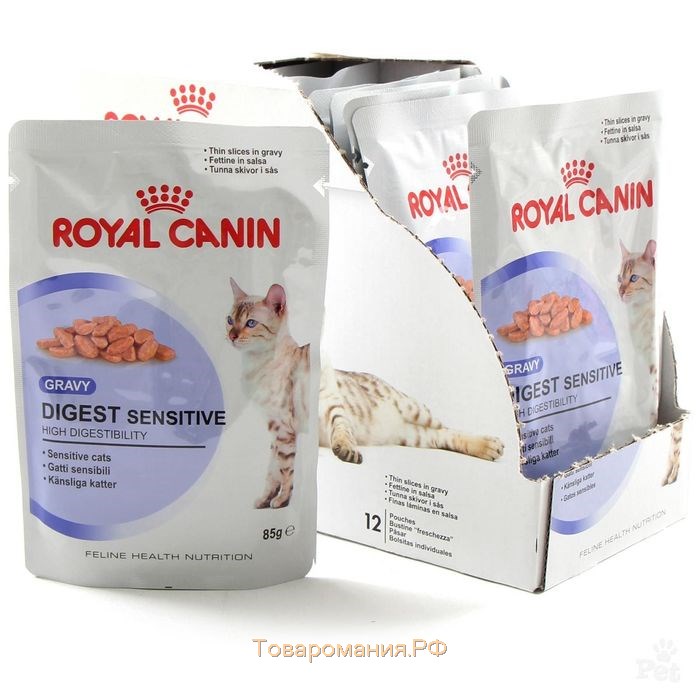 Влажный корм RC Care Digestive для домашних кошек с чувствительным ЖКТ, в соусе, пауч, 85