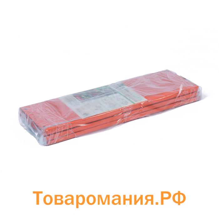 Клумба оцинкованная, d = 100 см, высота бортика 15 см, оранжевая, Greengo