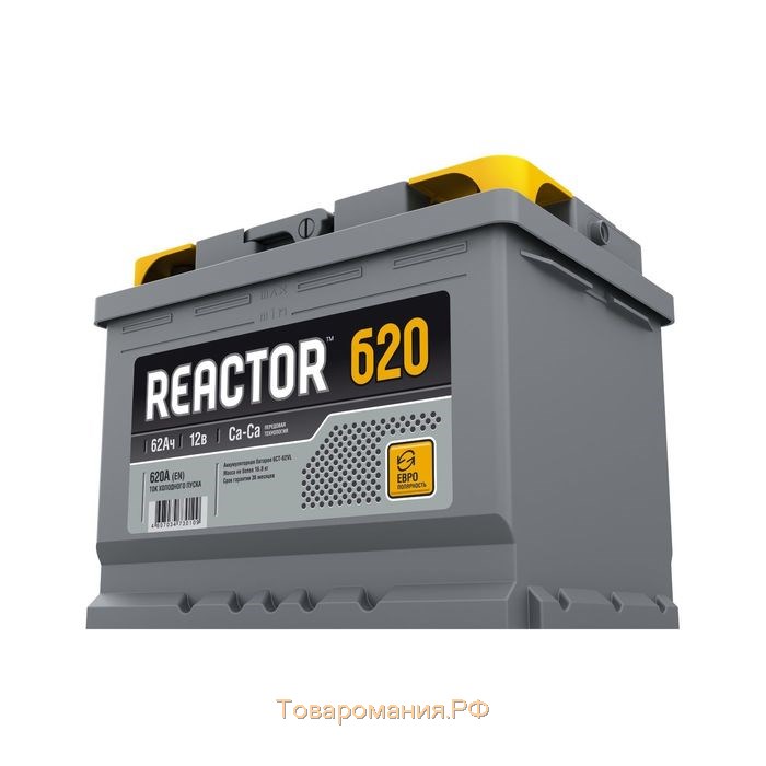 Автомобильный аккумулятор REACTOR 62 А/ч - 6 СТ АПЗ, обратная полярность