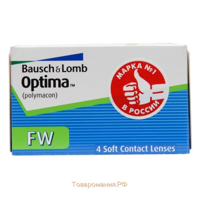 Контактные линзы Optima FW, -1,25/8,4, в наборе 4 шт.