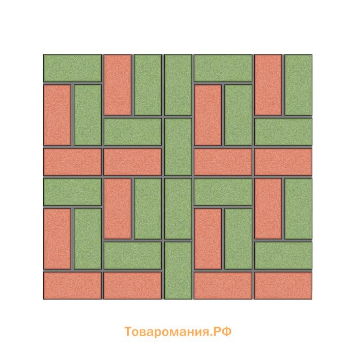 Форма для тротуарной плитки «Кирпич», 20 × 10 × 6 см, шагрень, Ф11018, 1 шт.