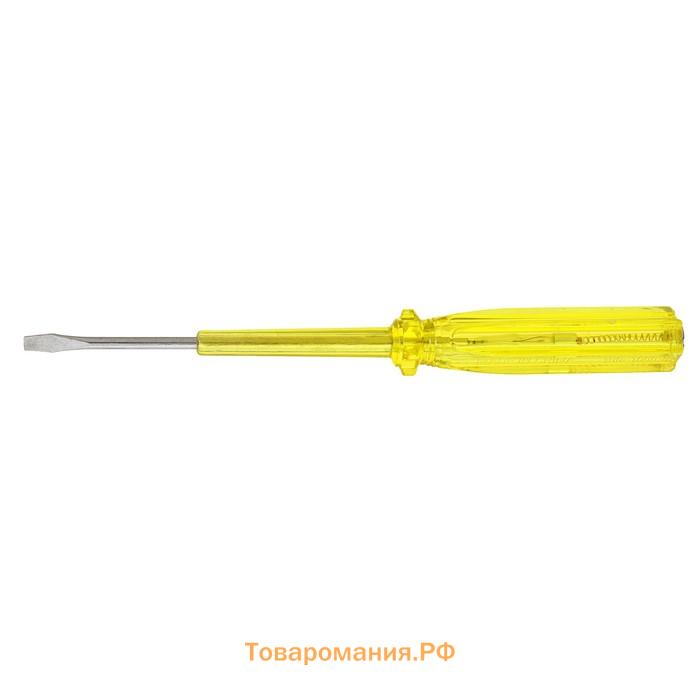 Отвертка индикаторная ЛОМ, пластиковая рукоятка, 160 мм