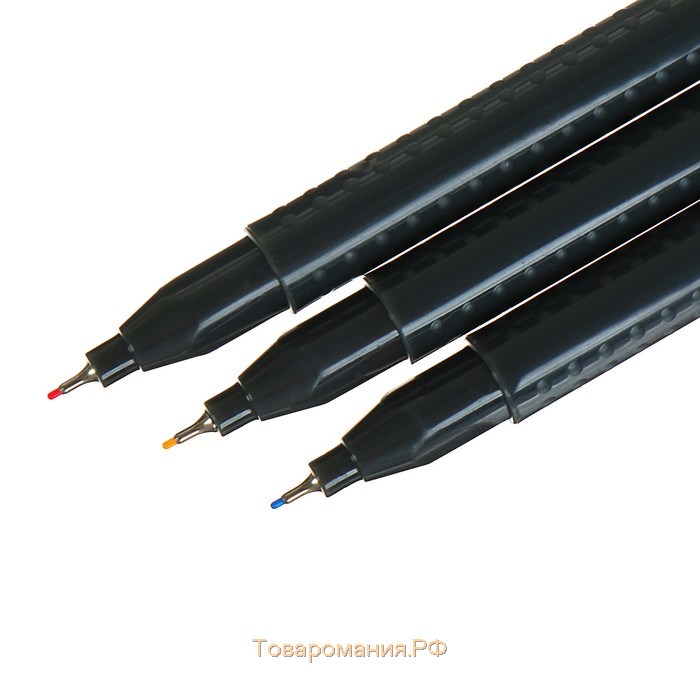 Набор ручек капиллярных 10 цветов Faber-Castell GRIP 0.4 мм в пластиковом футляре 151610