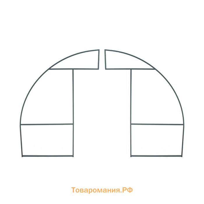 Теплица (каркас), 8×3×2 м, металл, профиль 20×20 мм, шаг дуги 1 м, без поликарбоната