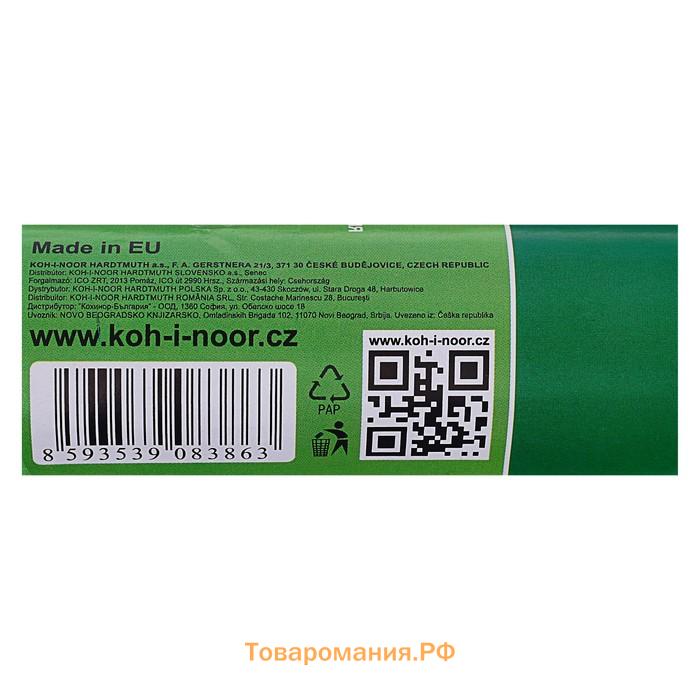 Бумага креповая поделочная гофро Koh-I-Noor 50 x 200 см 9755/10 жёлтая тёмная, в рулоне