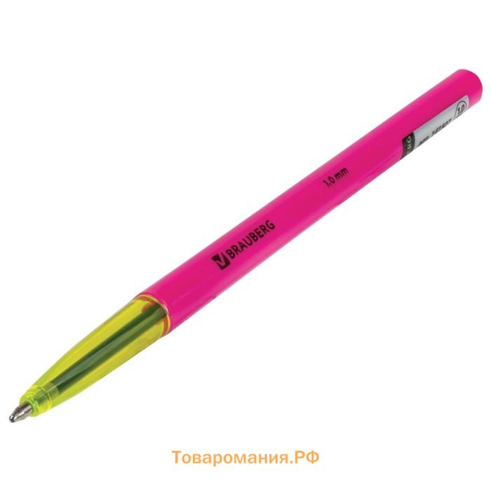 Ручка шариковая 1.0 мм, BRAUBERG Color, чернила синие