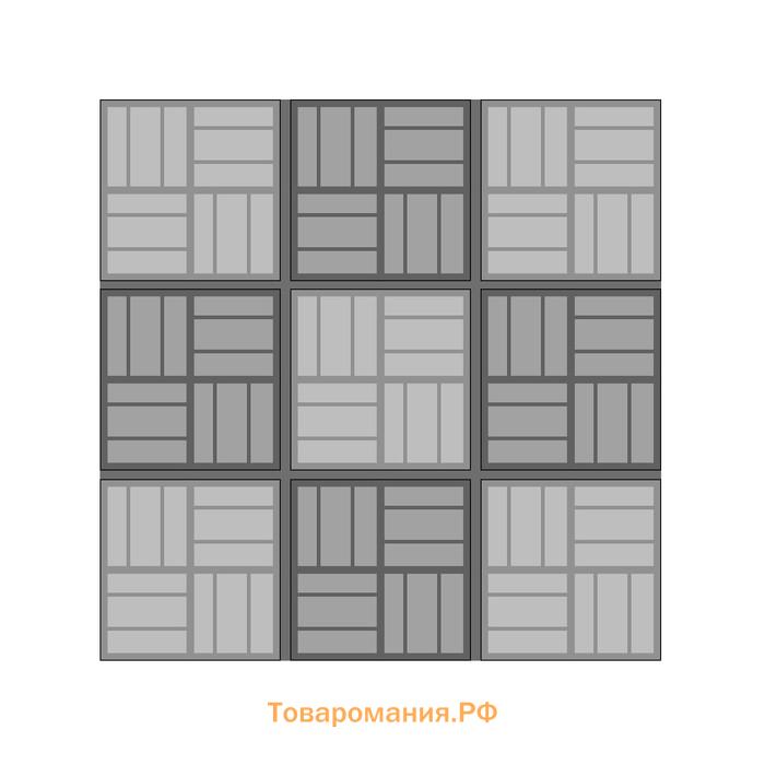 Форма для тротуарной плитки, 50 × 50 × 5.6 см, Ф3008-М, «Плита. 12 камней», 1 шт.