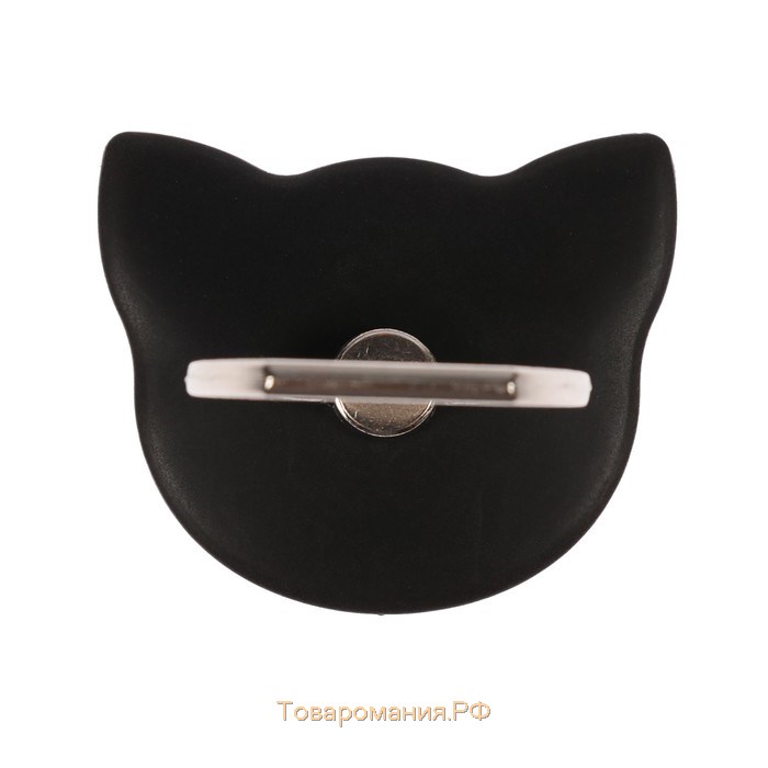 Держатель-подставка с кольцом для телефона , в форме "Кошки", чёрный