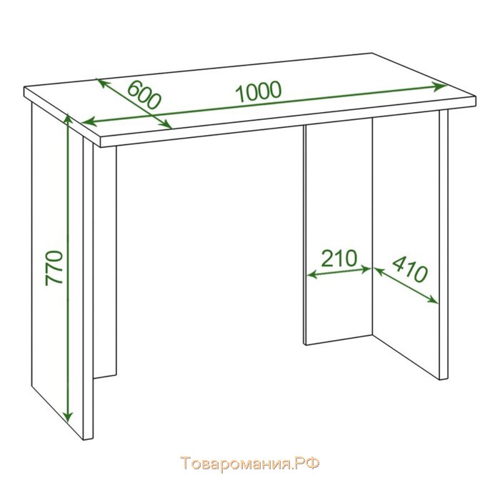 Стол, 1000 × 600 × 770 мм, цвет венге