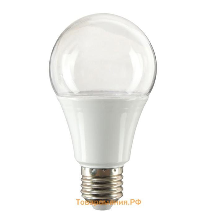 Фитолампа для растений Lighting, светодиодная, А60, E27, 12 Вт, IP44, 220 В, 270°, мультиспектральная