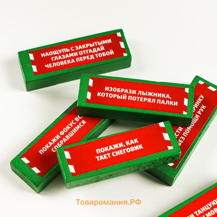 Новогодняя падающая башня «Новый год!», 54 бруска и наклейки, 6+