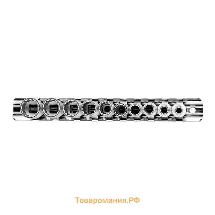 Набор торцевых головок STELS 13606, 1/4", двенадцатигранные, CrV, 4-13 мм, 10 шт.