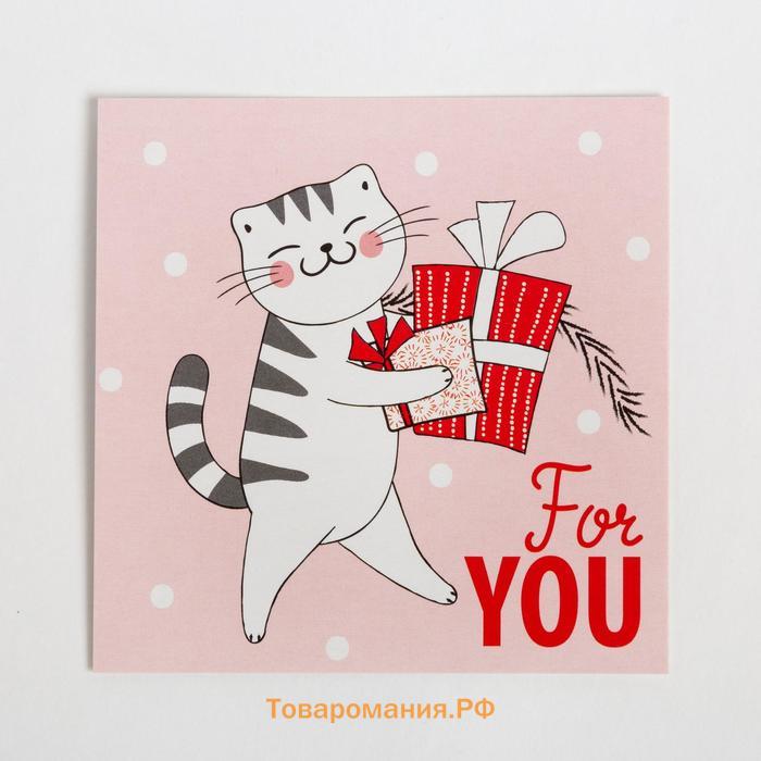 Подарочный набор новогодний "Merry catmas" полотенце и акс