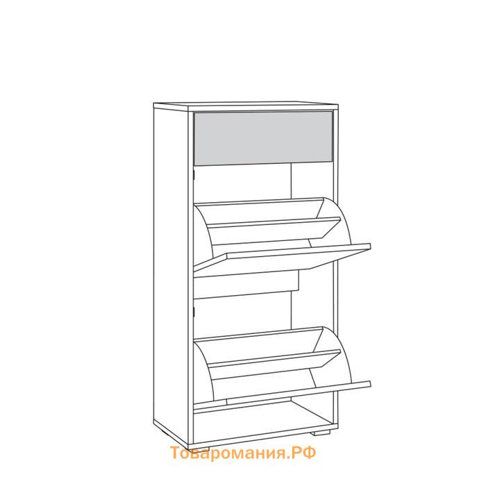 Комод-обувница Куба 13.114, 500х283х1016, Дуб сонома/Белый премиум