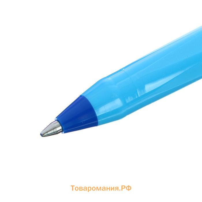 Ручка шариковая Schneider Tops 505 F, узел 0.8 мм, синие чернила, корпус голубой