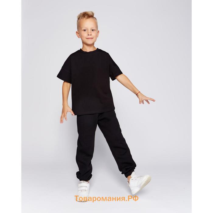 Футболка детская MINAKU:Basic line kids цвет чёрный, рост 128