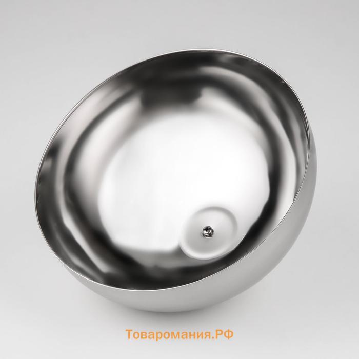 Крышка-Клош из нержавеющей стали, 24×24×13,5 см, круглая