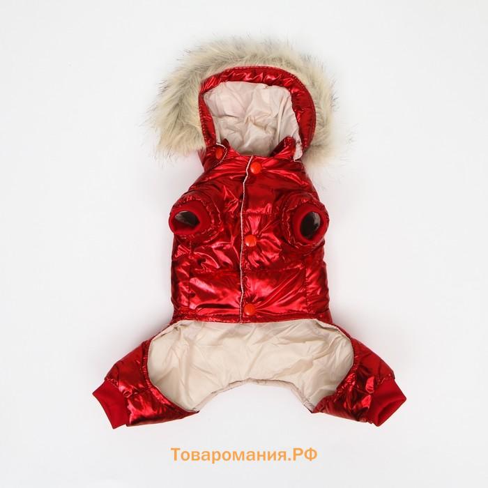 Комбинезон "Девочка" с утяжкой, размер 10 (ДС 25 см, ОГ 34 см, ОШ 24 см), красный
