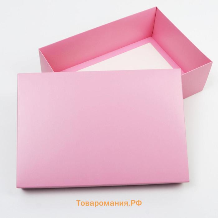 Коробка подарочная складная, упаковка, «Розовый», 30 х 20 х 9 см