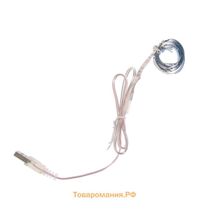 Фитолента для растений Lighting, светодиодная, 3.5 Вт, 0.5 м, IP20, 5 В, 60 LED/м, USB, SMD5050, мультиспектральная