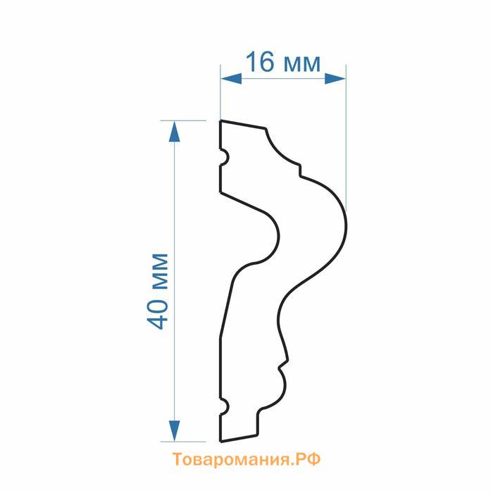Молдинг белый 40х16х2000мм