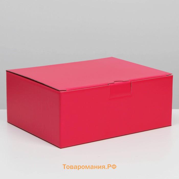 Коробка подарочная складная, упаковка, «Фуксия», 26 х 19 х 10 см