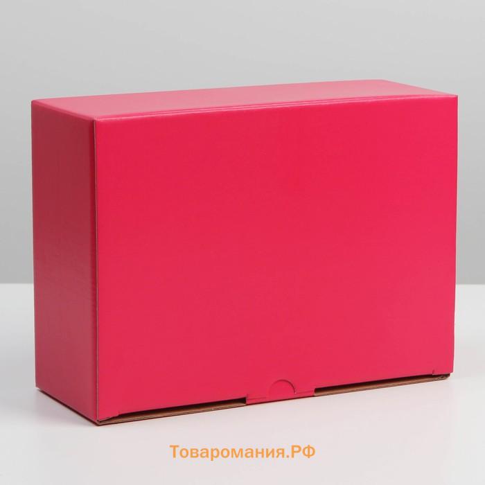 Коробка подарочная складная, упаковка, «Фуксия», 26 х 19 х 10 см