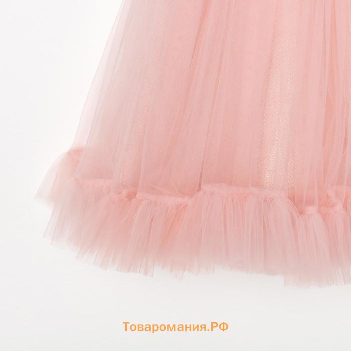 Платье нарядное детское MINAKU: PartyDress со стойкой цвет розовый, р-р  110