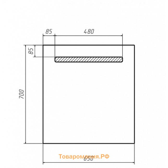 Зеркало Домино Good Light 65, с подсветкой, 650х700 мм