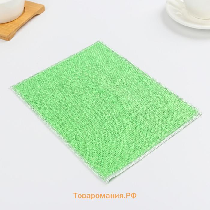 Салфетка для уборки , волокно бамбука, 23×18 см, МИКС
