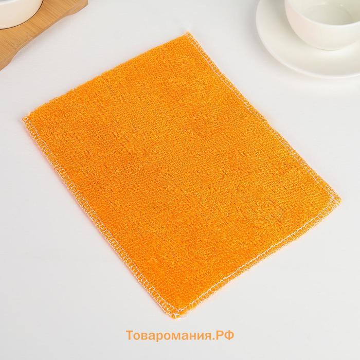 Салфетка для уборки , волокно бамбука, 23×18 см, МИКС
