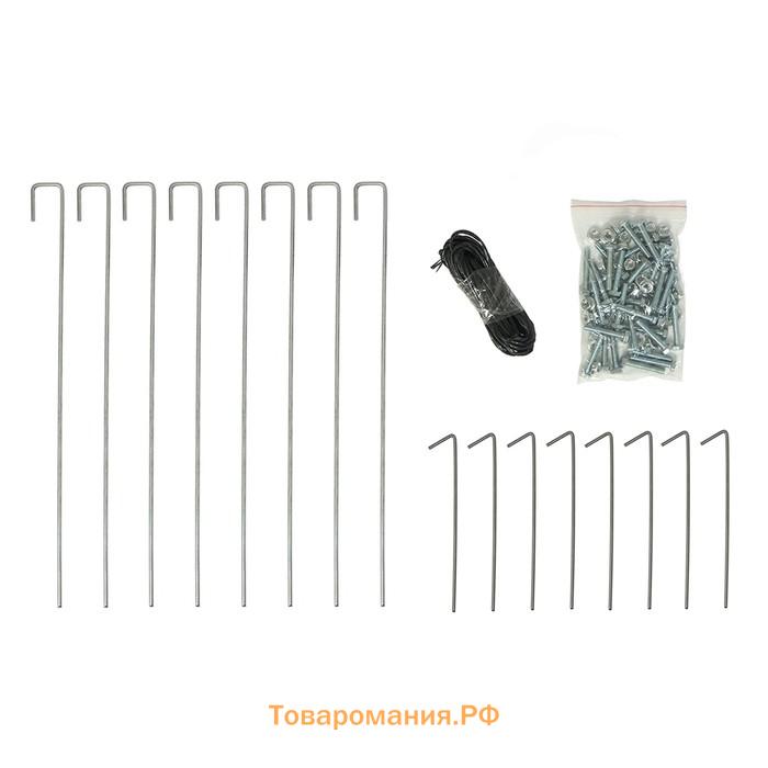 Теплица, 6,1 × 2,45 × 2,1 м, оцинкованный металл, профиль d = 25 мм, чехол из армированной плёнки 120 мкм