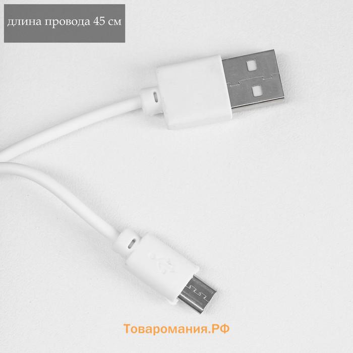 Настольная лампа с фоторамкой, зеркалом "Слон" LED 5Вт USB RGB желтый 17х6,5х28 см RISALUX