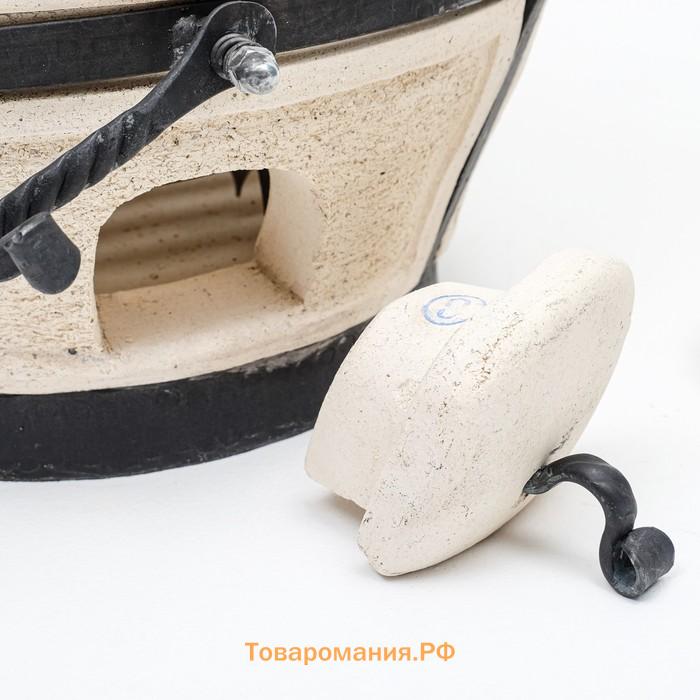 Тандыр  "Донской" с откидной крышкой, h-67 см, d-42, 52,5 кг, 8 шампуров, кочерга, совок