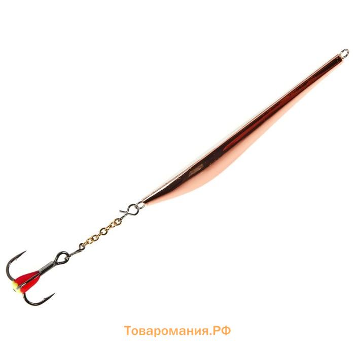 Блесна вертикальная зимняя Lucky John DOUBLE BLADE с цепочкой и тройником, 6.5 см CS блистер