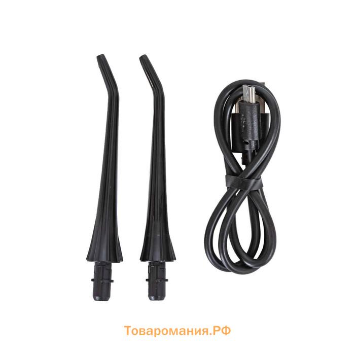 Ирригатор полости рта Pioneer TI-1006, 150 мл, 3 режима, 2 насадки, чёрный