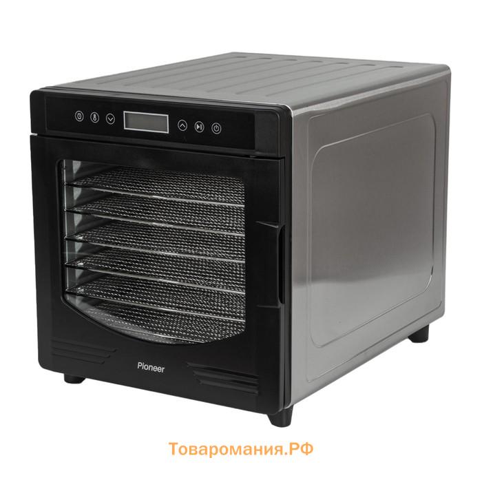 Сушилка для овощей и фруктов Pioneer FD108, 700 Вт, 10 ярусов, серебристая