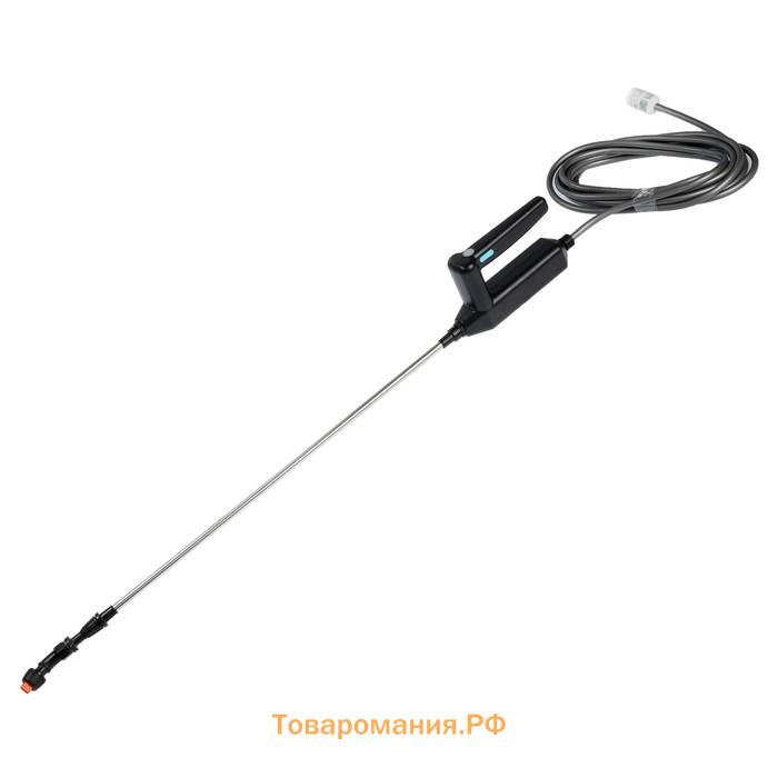 Опрыскиватель аккумуляторный ТУНДРА, 7.4 В, 2.4 Ач, Li-on, 0.8 л/мин, 2 насадки, шланг 5 м