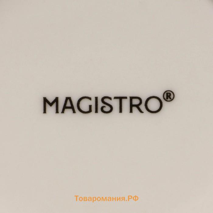 Салатники Magistro Whitewarm, 380/700/1,2 л, d=12/16/20,5 см, набор 3 шт, фарфор, белые