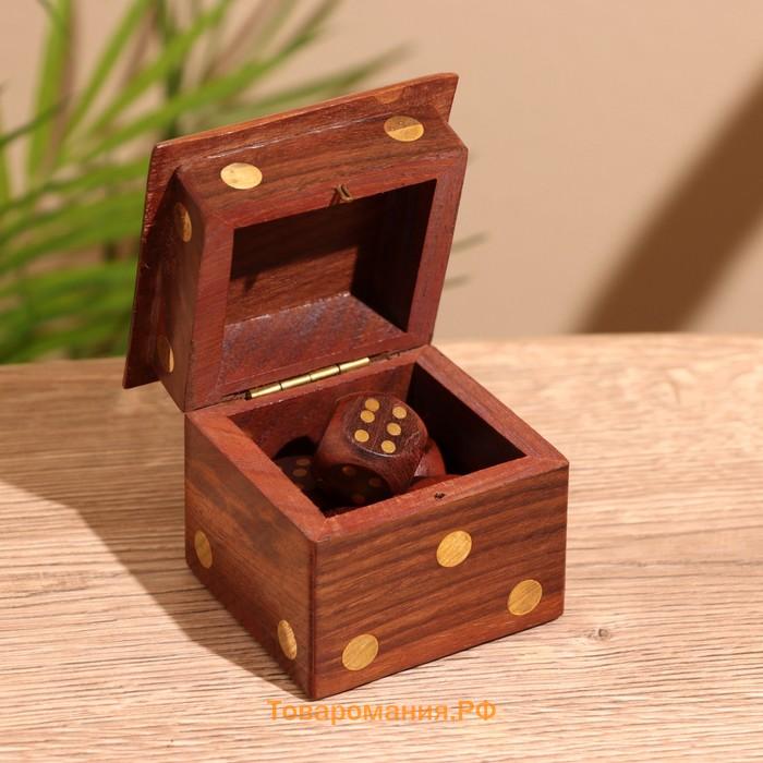 Игра настольная «Кубики», 7.5×7.5×6 см, дерево шишам