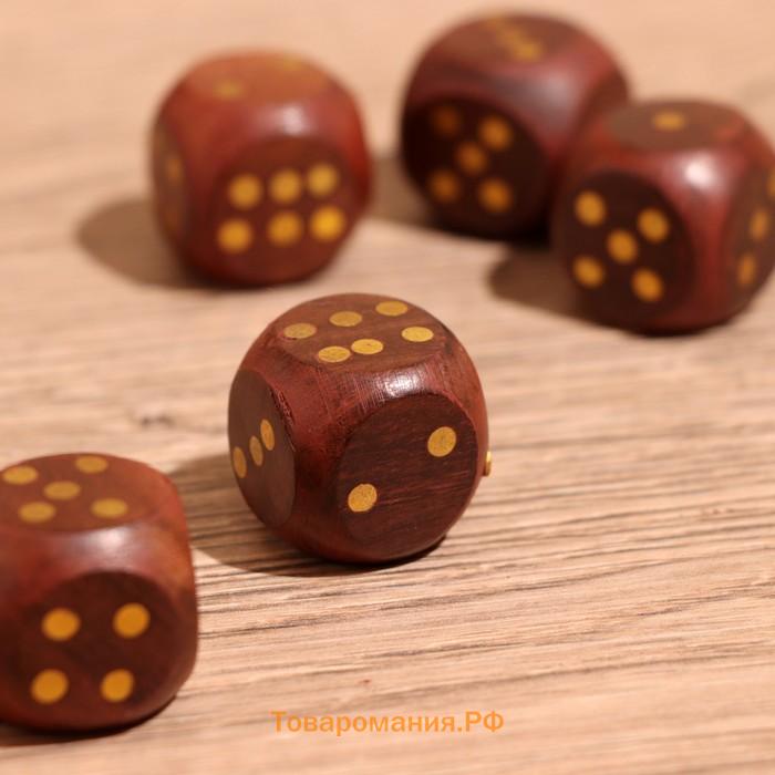 Игра настольная «Кубики», 7.5×7.5×6 см, дерево шишам