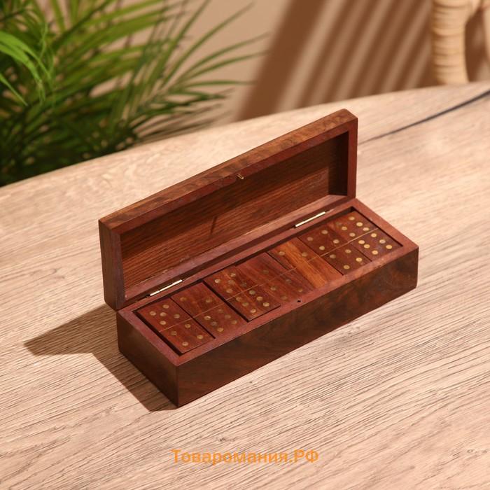 Игра настольная «Домино», 20×7×5.5 см, дерево шишам