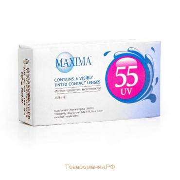 Контактные линзы Maxima 55 UV aspheric, -3,5/8,6 в наборе 6 шт.