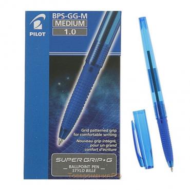 Ручка шариковая Pilot Super Grip G, узел 1.0мм, резиновый упор, стержень синий, BPS-GG-M (L)