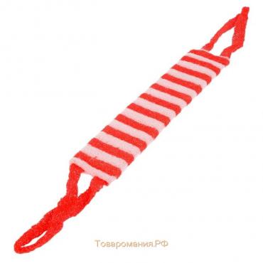 Мочалка - лента для тела , 43×12 см, жёсткая, узкая, МИКС
