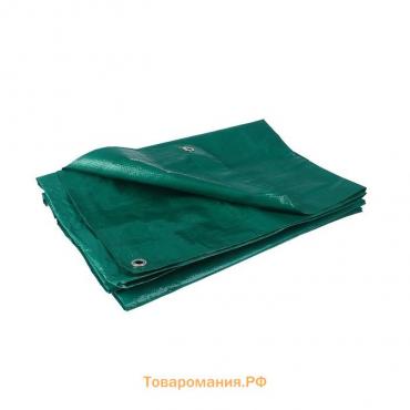 Тент защитный, 5×3 м, плотность 90 г/м², УФ, люверсы шаг 1 м, зелёный