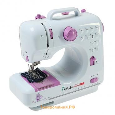 Швейная машина VLK Napoli 1400, 12 операций, 4хАА/от сети, бело-розовая